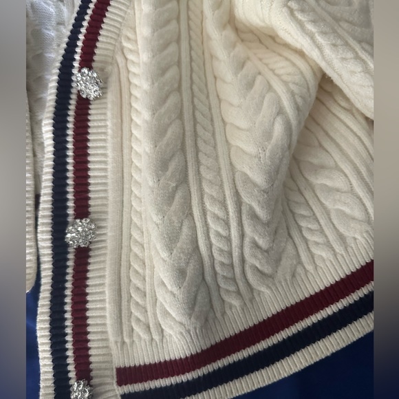 Mango jewel button cricket cardigan in white - S - Picture 9 of 12